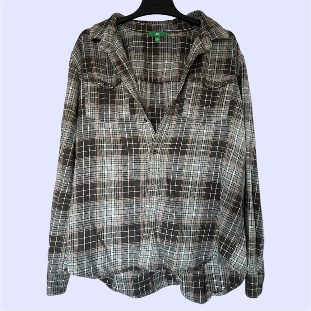 Dip Plaid Button-Up Shirt size Large
